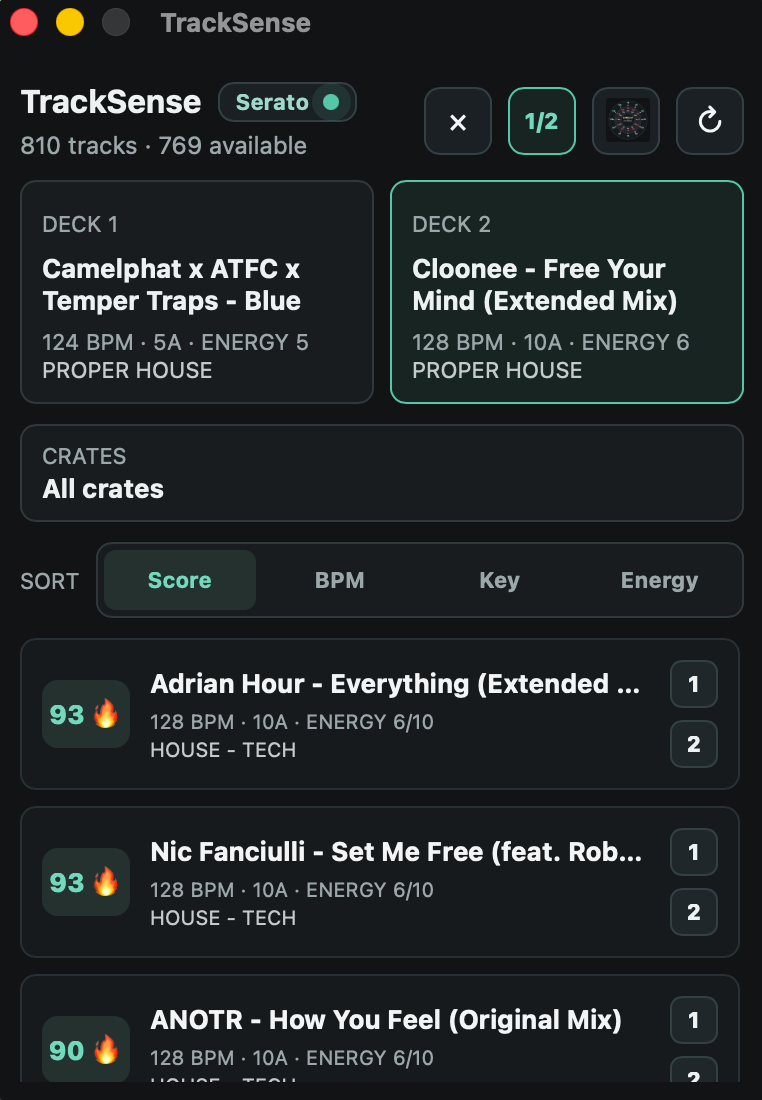 Qoovio loading to a Serato deck